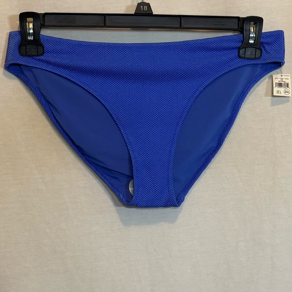 AA-407 Aerie‎ NWT Blue Lined Summer Swim Bikini Bottoms Size L